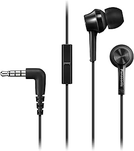 Panasonic RP-TCM105E-K In-Ear Headphones with Mic - Black