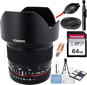 Rokinon 10mm f/2.8 Canon EF-M Mount Lens Bundle