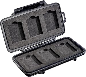 Pelican 009650-0100-110 XQD/CFEXPRESS Memory Card Case - Rugged Protection
