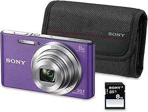 Sony Dscw830v Camera De Fotos 20.1 MP Lila + Case + 8gb