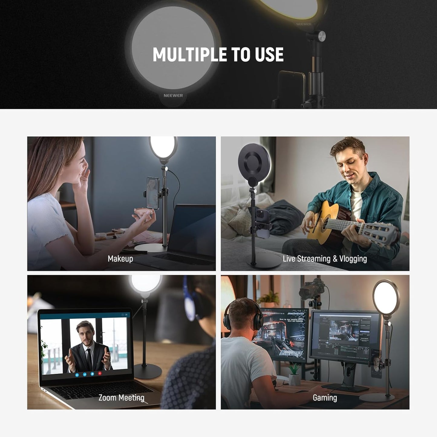 Neewer R06 7" Desktop Selfie Ring Light Kit