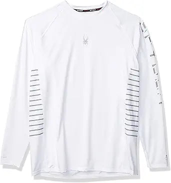 Spyder Solid Side Stripe Long Sleeve Men's Rashguard — main product image