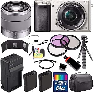 Sony ILCE6000L/S-15 Alpha a6000 Mirrorless Camera Bundle