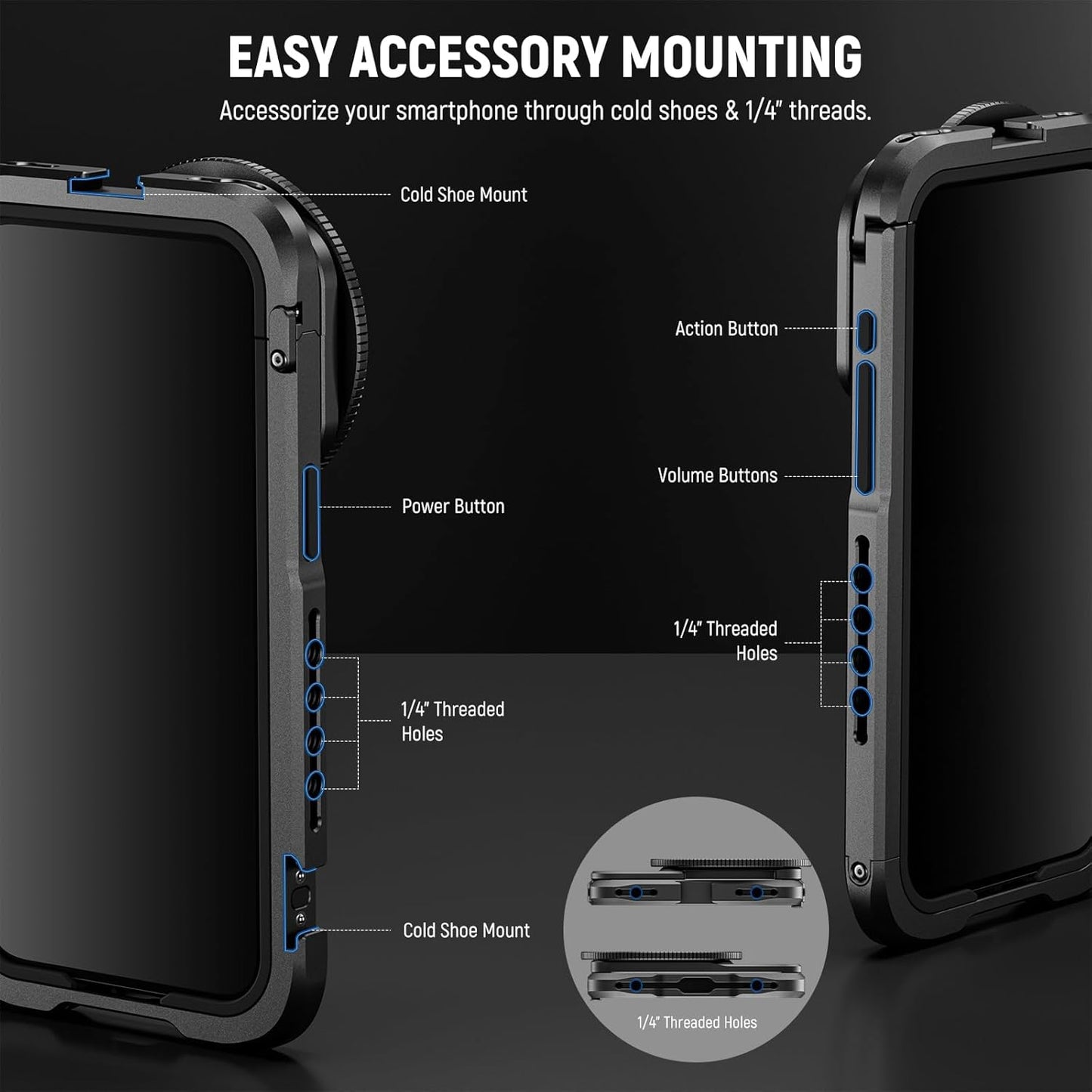 Neewer 90100968 Pro Max Phone Cage - Video Rig with Handles