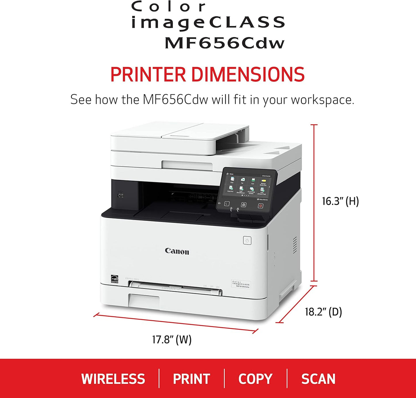 Canon 5158C002 imageCLASS MF656Cdw Color Laser Printer