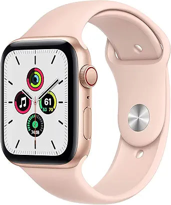 Apple Watch SE (44mm, GPS + Cellular) - Gold Aluminum Pink Band — main product image