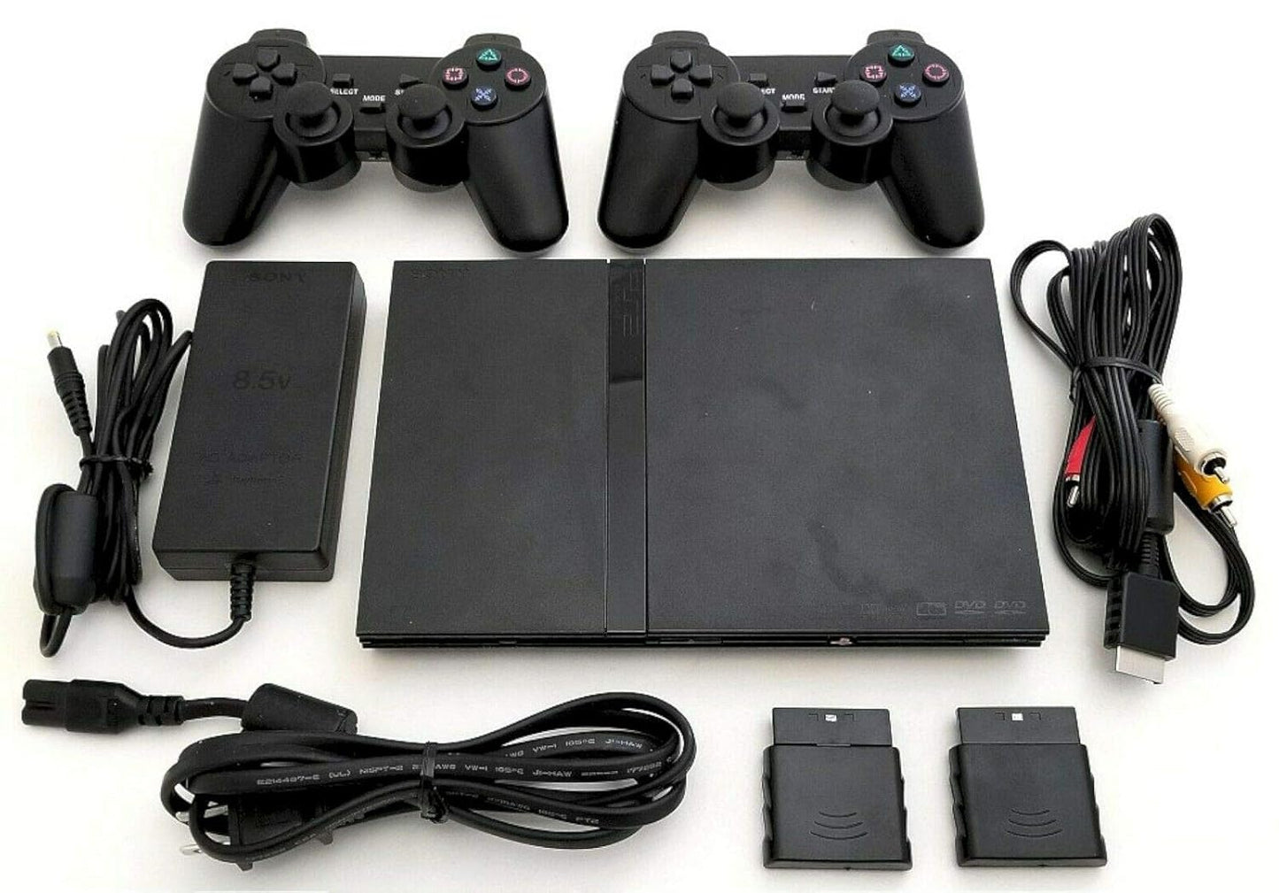 Sony PS2 SLIM Console + 2 Wireless Controllers (Renewed)