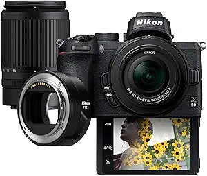 Nikon Z50 Mirrorless Camera Kit Two Lenses