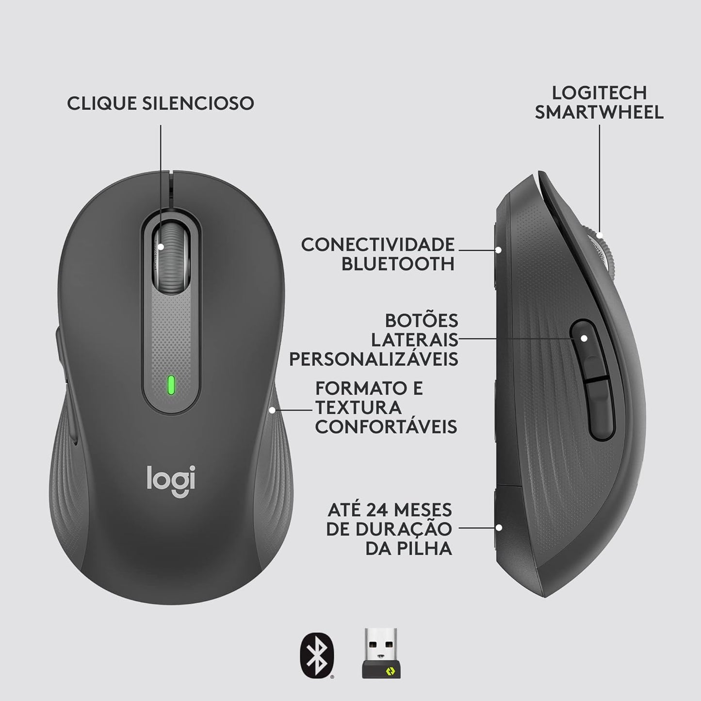 Logitech 910-006231 Signature M650L Wireless Mouse