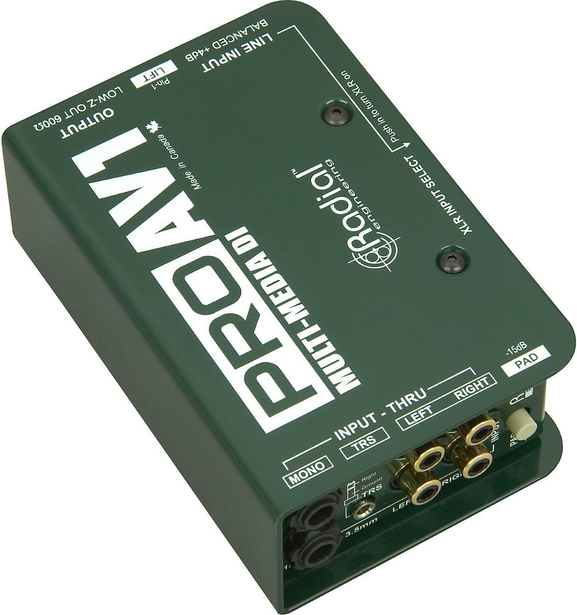 Radial Engineering R8001112 ProAV1 DI Box XLR Cable Bundle