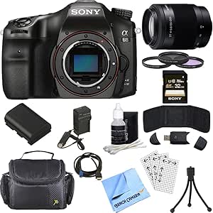Sony E3SNILCA68B a68 24.2MP Camera Bundle