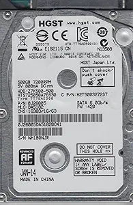 Hitachi HTS725050A7E630 500GB SATA 2.5" Hard Drive