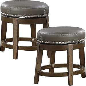 Lexicon Kenmare Swivel Dining Stool Set - Gray — main product image