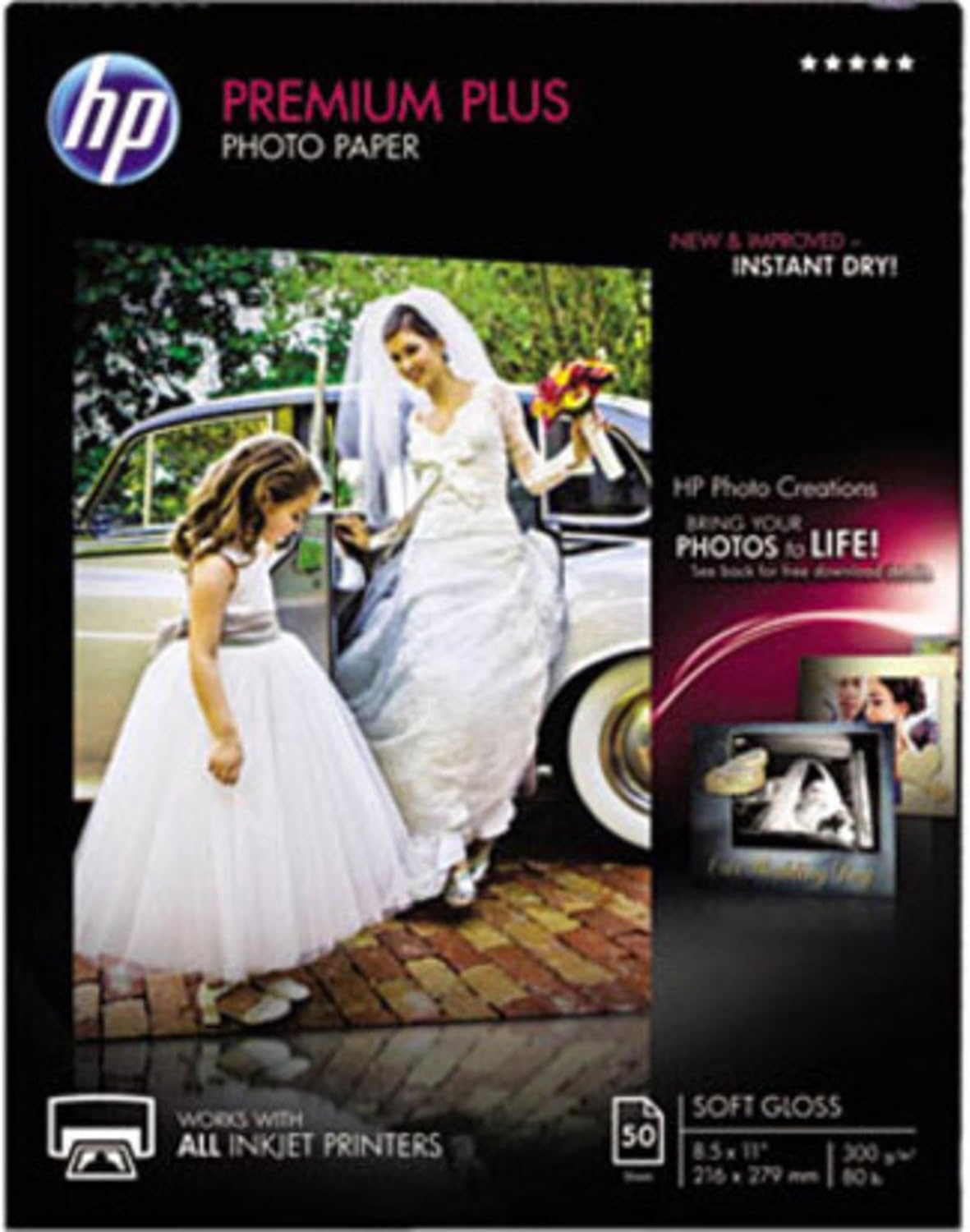 HP CR667A Premium Plus Photo Paper Satin 8.5x11 50 Sheets