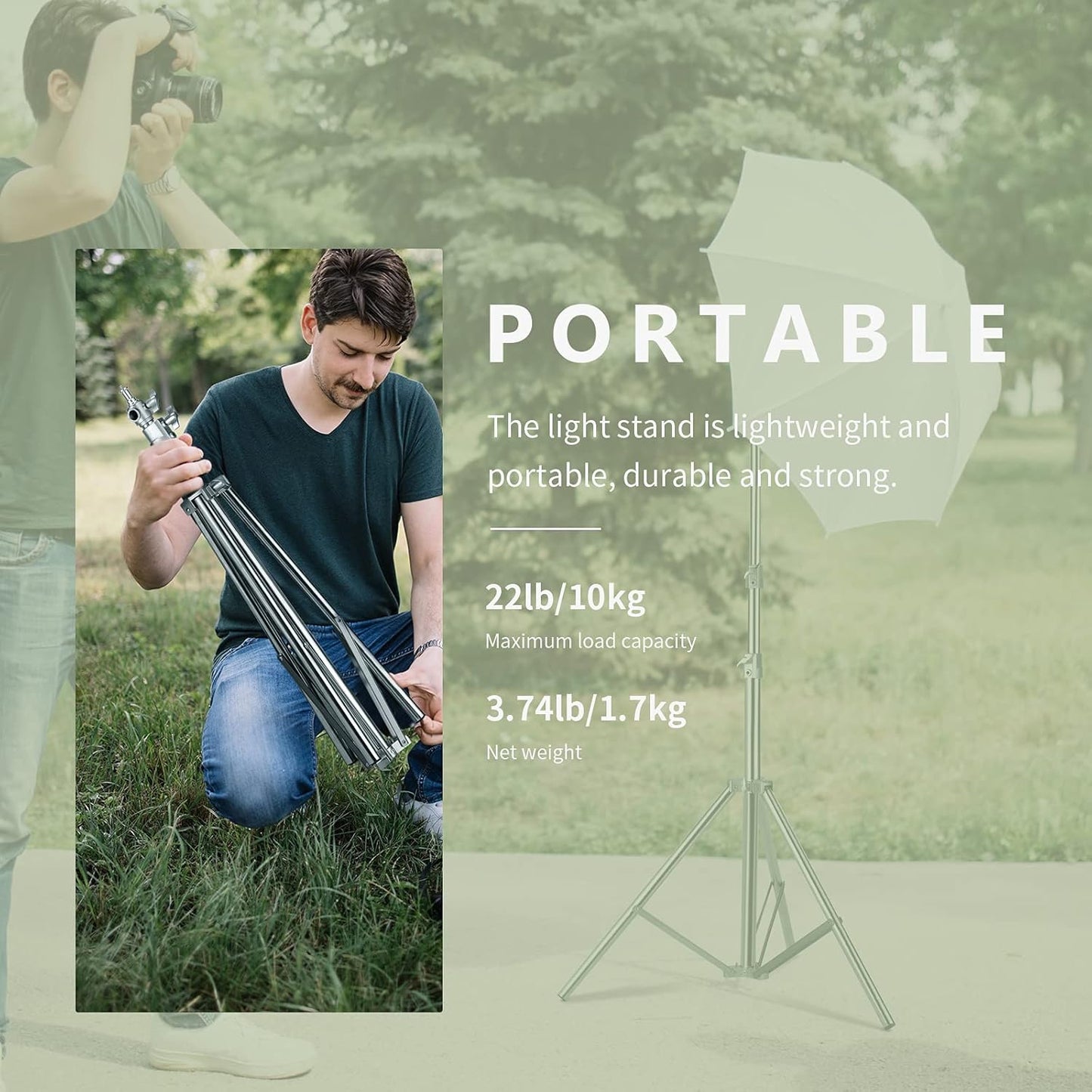 Neewer 10090544 79" Stainless Steel Photography Light Stand