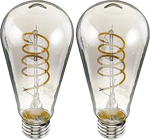 GE 93123799 Vintage Style 25W Smoke Edison LED 2-Pack