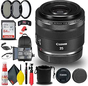 Canon 2973C002 RF 35mm f/1.8 Macro Lens Kit (Renewed)