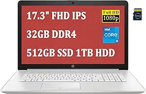HP Laptop 17 i5-1135G7 32GB RAM 512GB SSD 1TB HDD