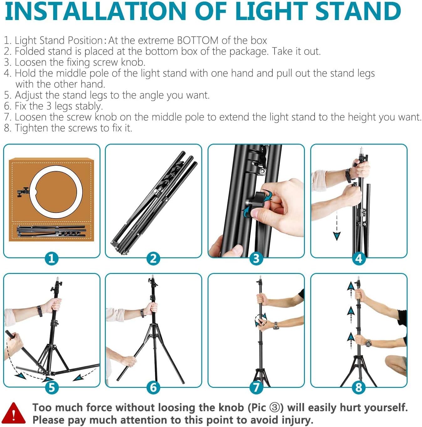 Neewer 10097703 18" LED Ring Light Kit with Stand