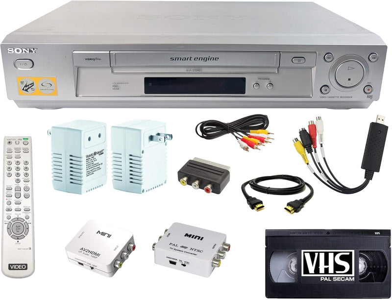 Sony PAL VCR Multisystem Worldwide VHS Conversion Bundle — main product image