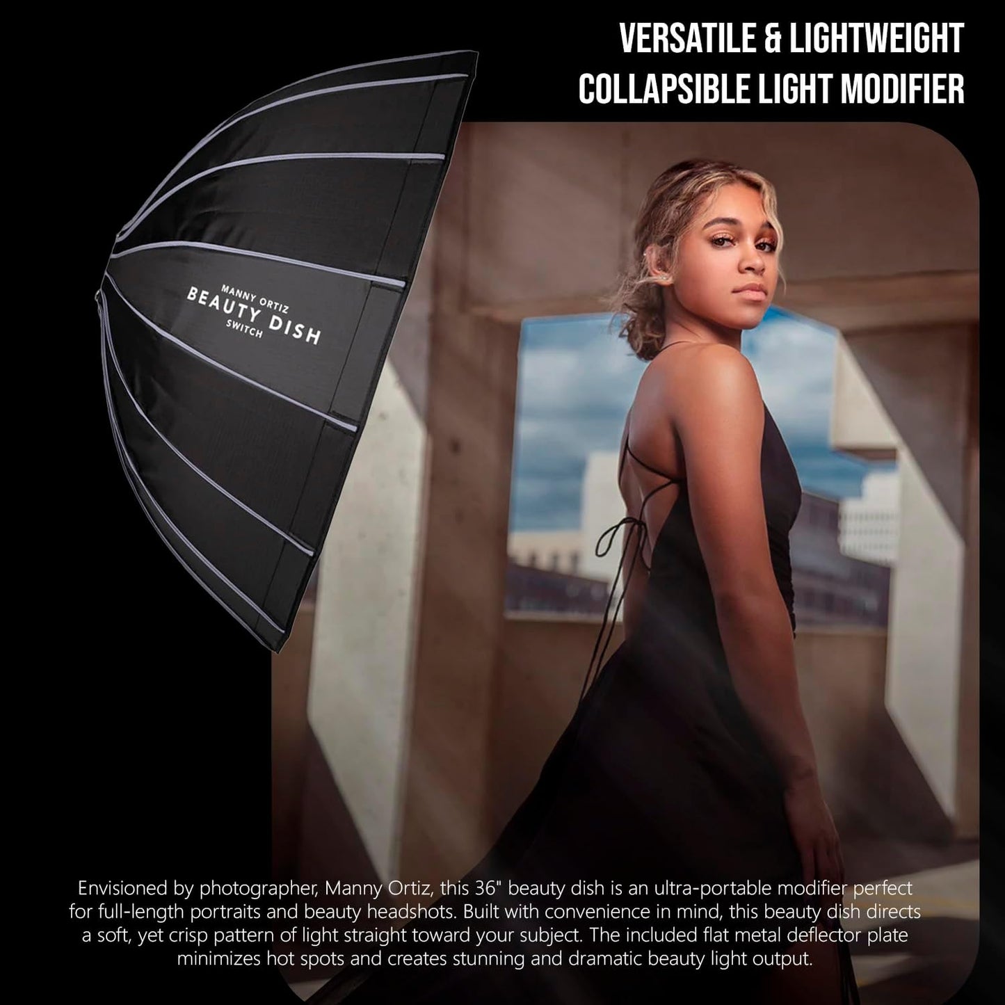 Westcott 36-Inch Beauty Dish Switch Kit White