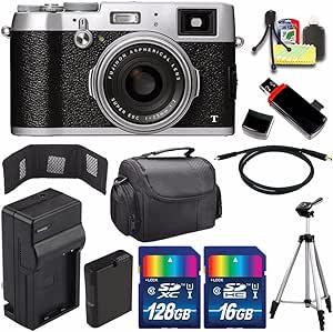 Fujifilm 16440616-5 X100T 16.3MP Digital Camera Bundle