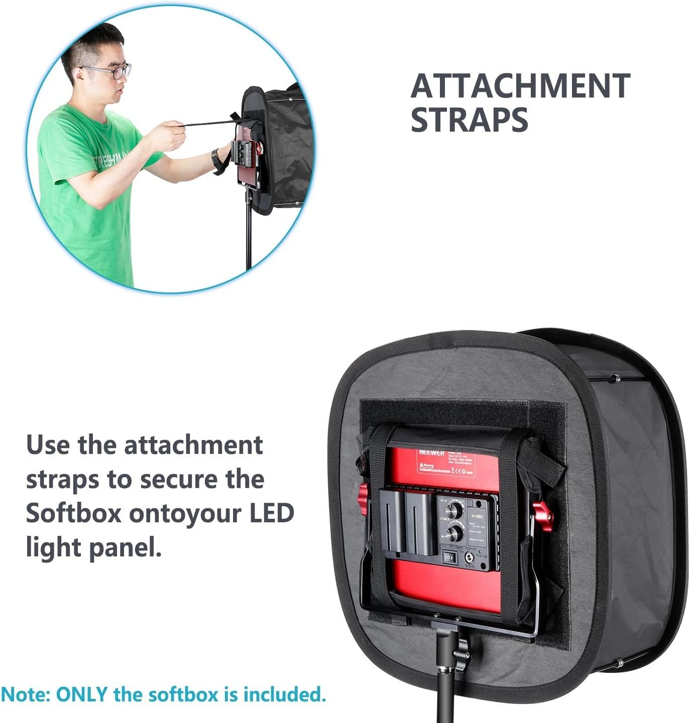 Neewer NS-660 LED Light Panel Softbox - 660/530/480 LED Lighting