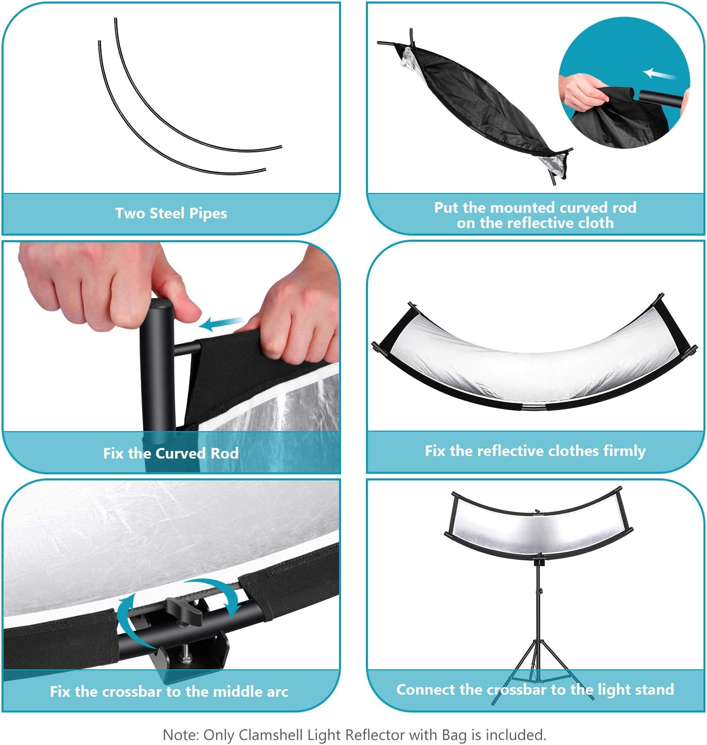 Neewer 10096860 Clamshell Lighting Reflector Kit