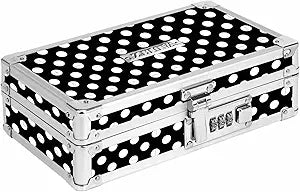 Vaultz VZ03712 Small Lock Box Polka Dot — main product image