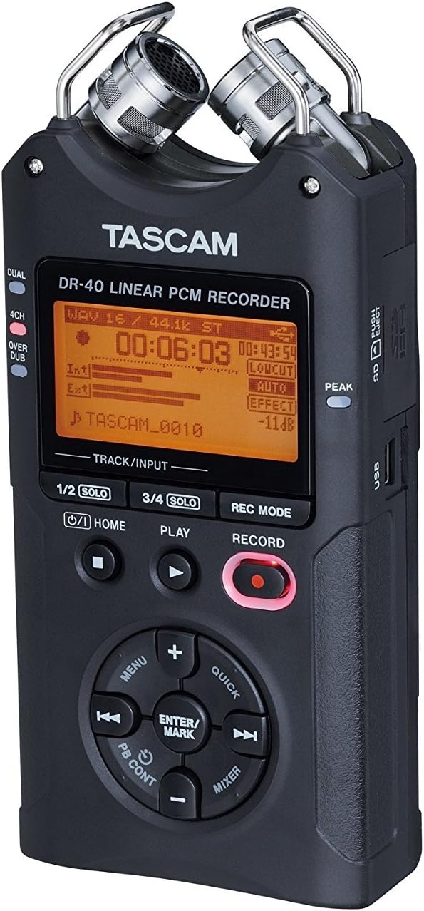 Tascam DR-40 Portable 4-Track Digital Recorder
