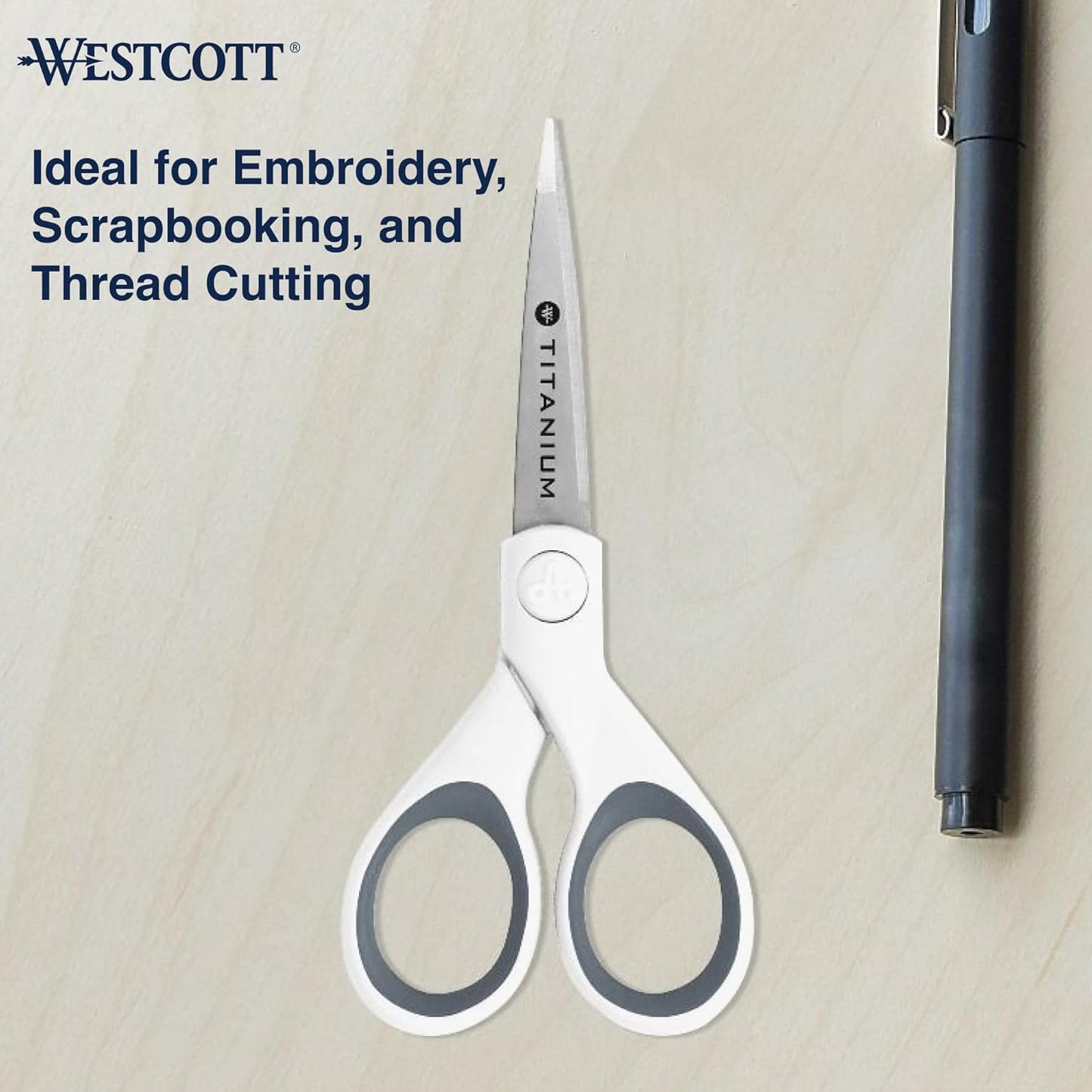 Westcott 16376 5-Inch Micro-Tip Fabric Scissors