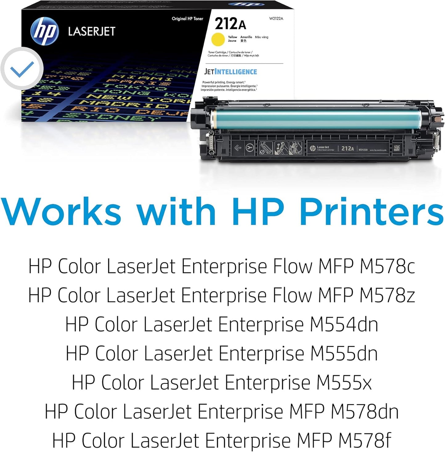 HP W2122A 212A Yellow Toner Cartridge LaserJet Enterprise