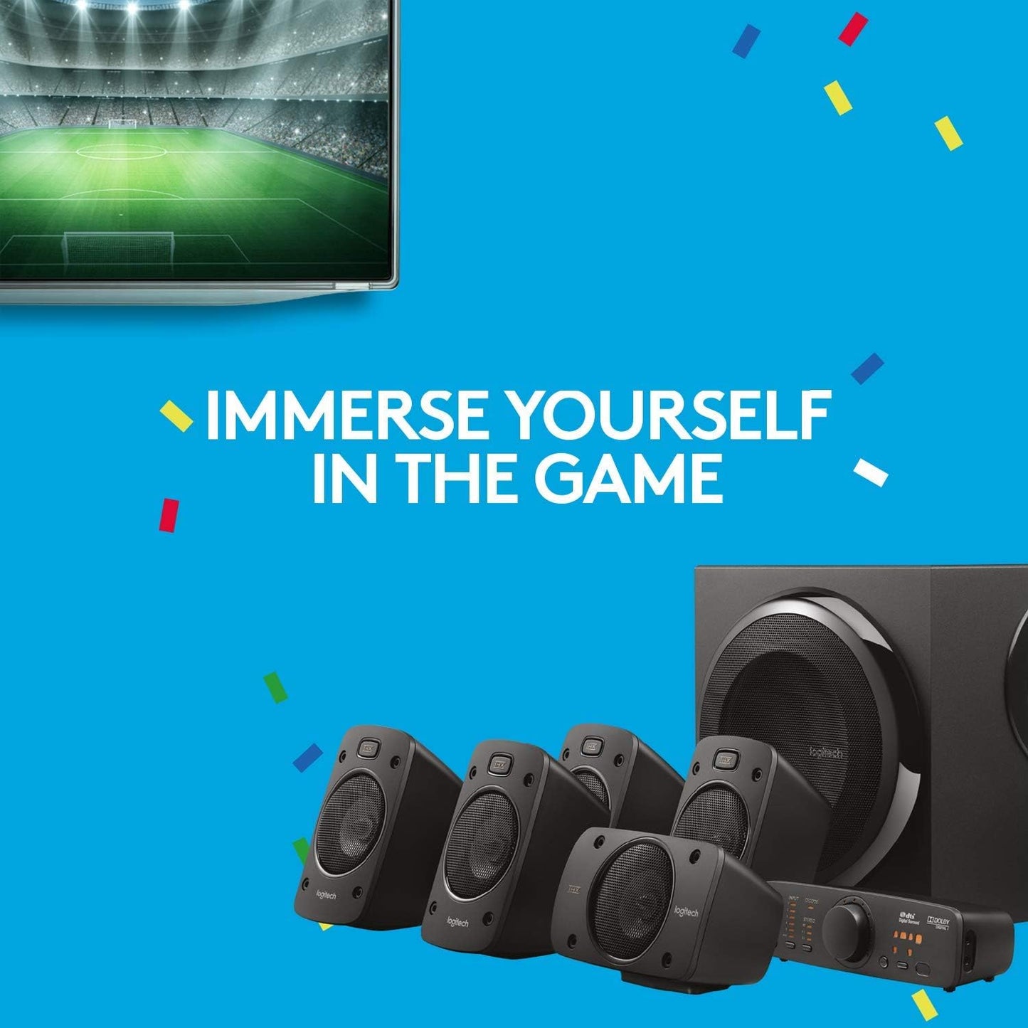 Logitech Z906 5.1 Surround Sound Speaker System (Renewed)