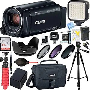 Canon E12CNVHFR80 VIXIA HF R80 Camcorder: 57x Zoom + Accessory Bundle