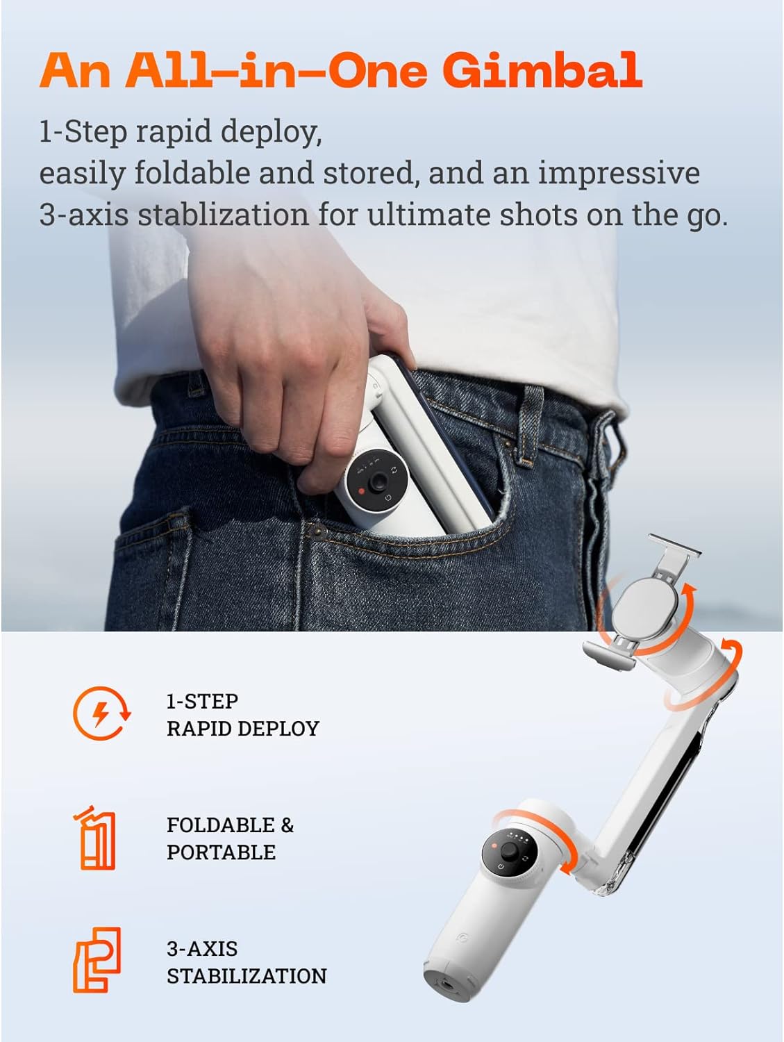 Insta360 Flow 3-Axis AI Powered Smartphone Gimbal Stabilizer