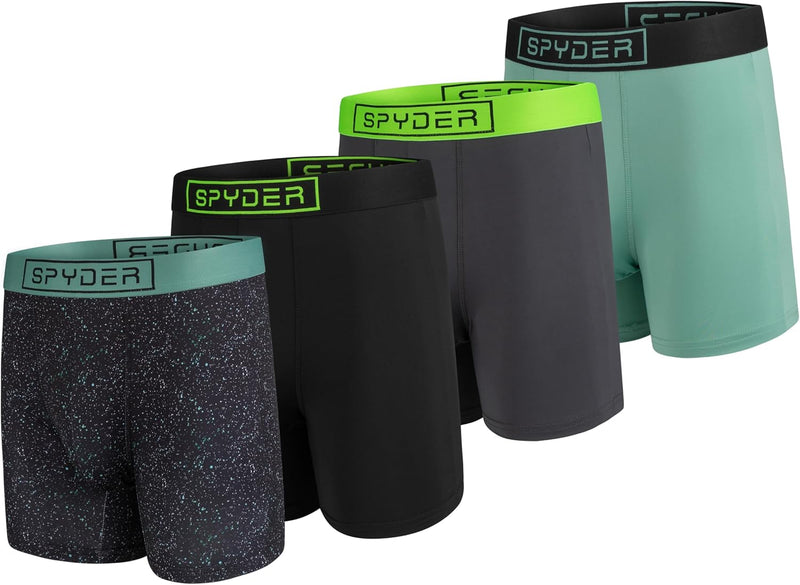 Spyder Boxer Briefs 4 Pack Performance Underwear — main product image