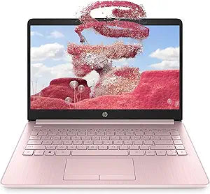 HP Essential Laptop: 14" HD, Quad-Core, 16GB, 320GB SSD, Pink, Win 11 + Microsoft 365