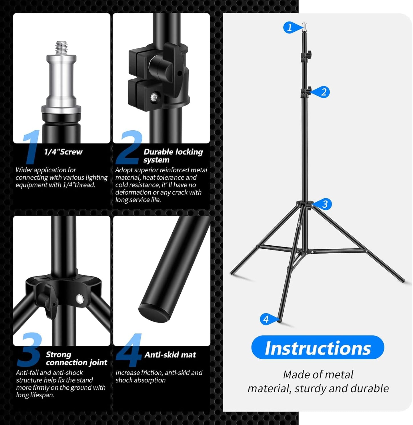Neewer 10000117@@4 75" Photography Light Stand