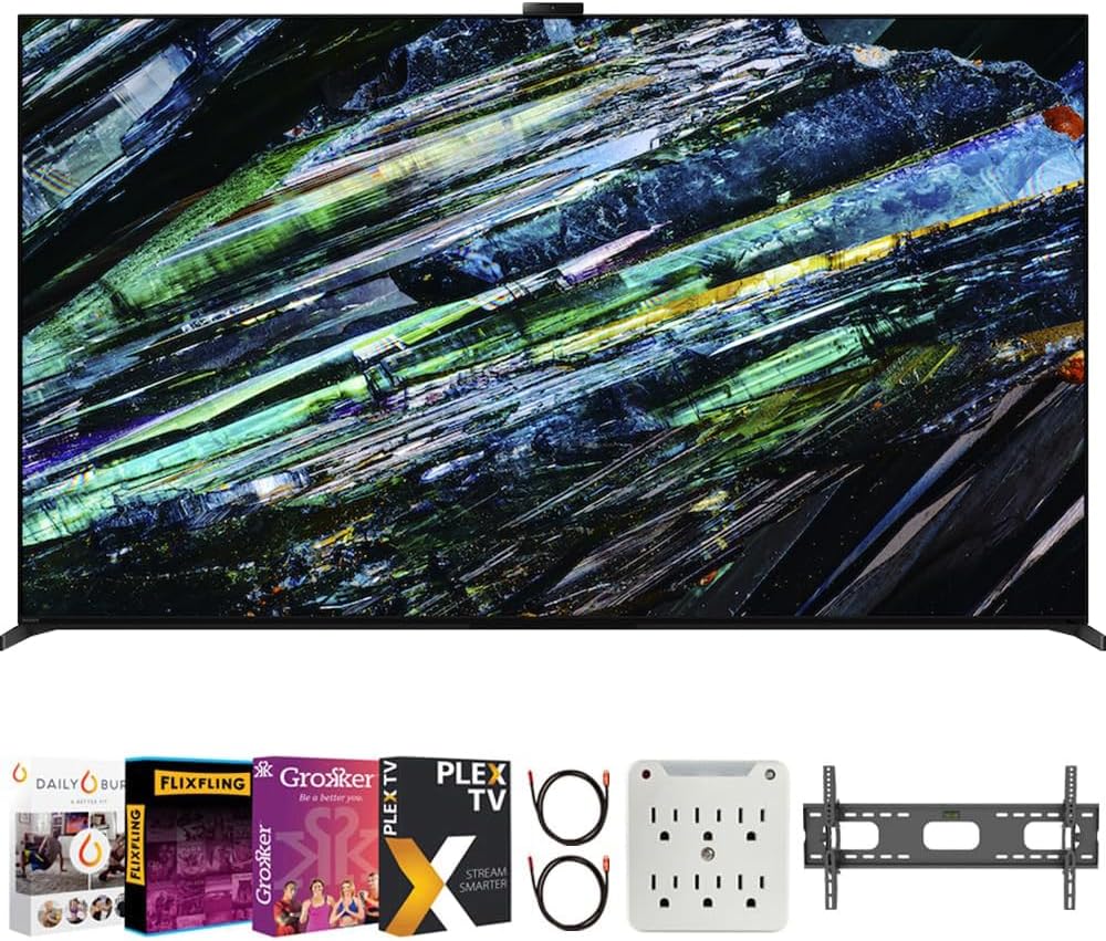 Sony E6SNXR65A95L 65-Inch QD-OLED 4K Google Smart TV Bundle