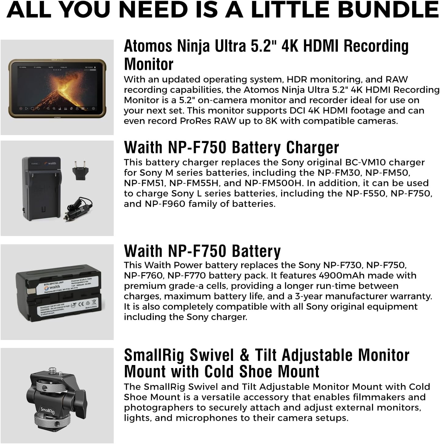 Atomos Ninja Ultra 5.2" 4K HDMI Recording Monitor Kit