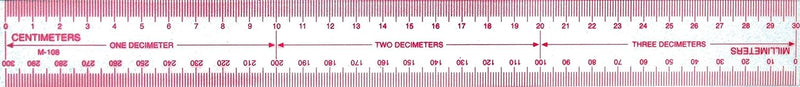 Westcott M-108 30cm Transparent Metric Ruler — main product image