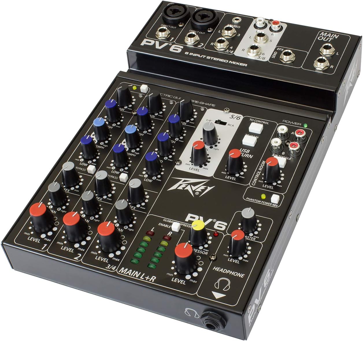 Peavey 03612570 PV 6 6-Channel Compact Mixer