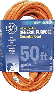 GE JASHEP51926 50ft 1-Outlet Indoor/Outdoor Extension Cord
