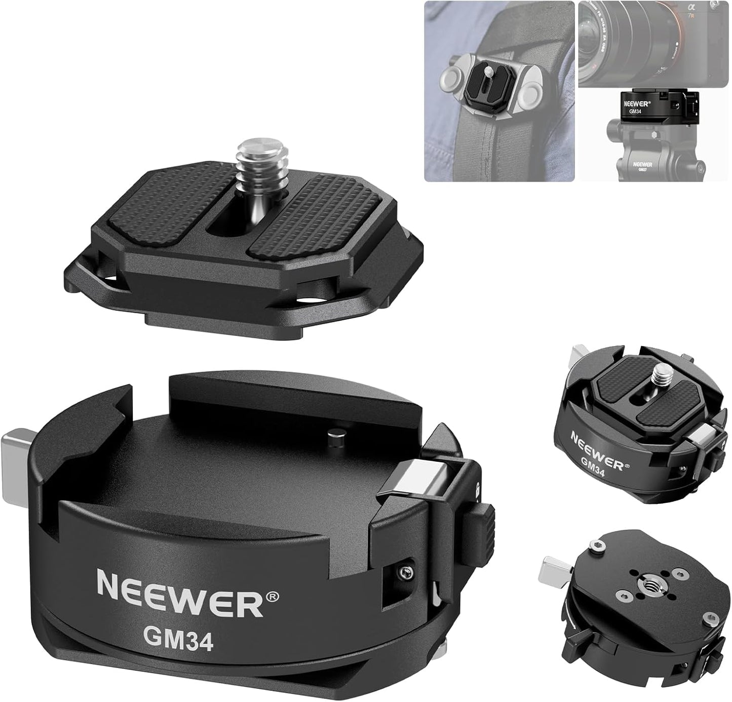 Neewer GM34 Camera Quick Release Plate Kit