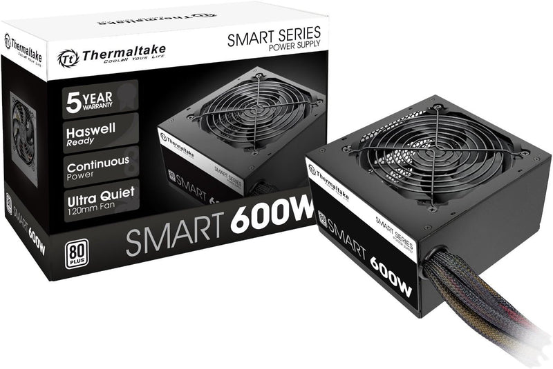 Thermaltake PS-SPD-0600NPCWUS-W Smart 600W 80+ Certified Power Supply — main product image