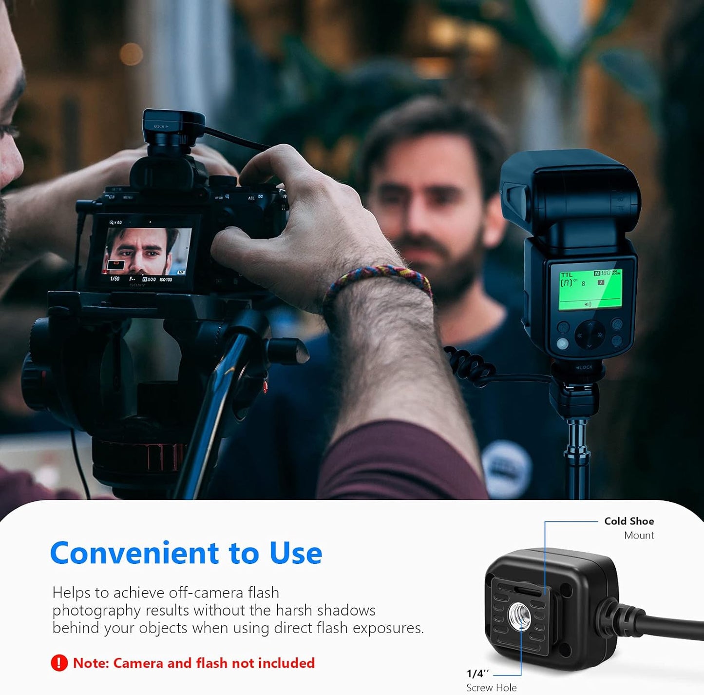 Neewer 10085390 TTL Off Camera Flash Cord Canon