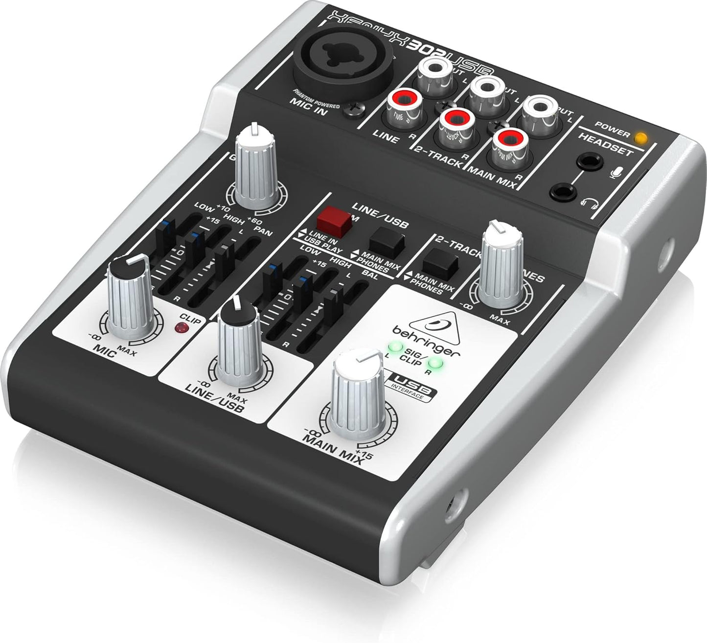 Behringer 302USB XENYX 5-Input Mixer - Mic Preamp, USB Interface