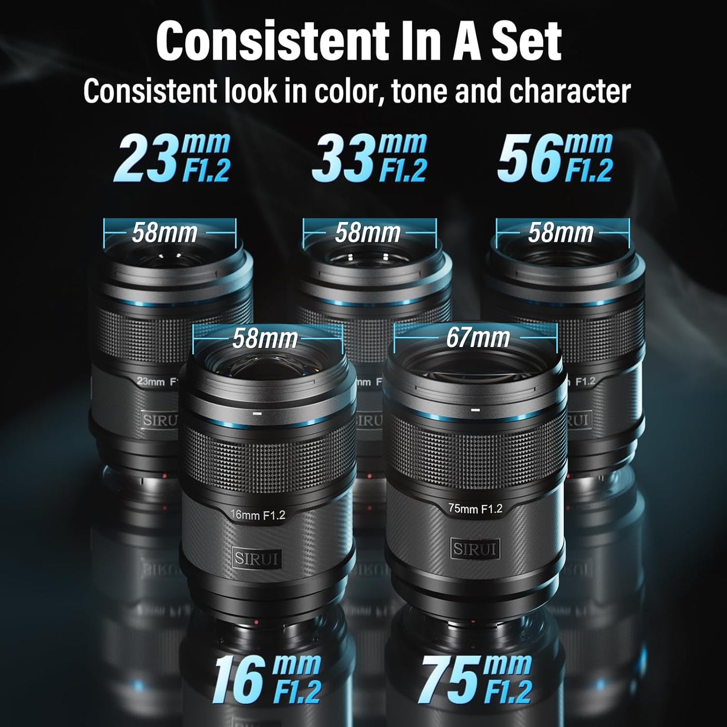 Sirui 16AS12E-B-AM 16mm F1.2 APS-C E-Mount Lens