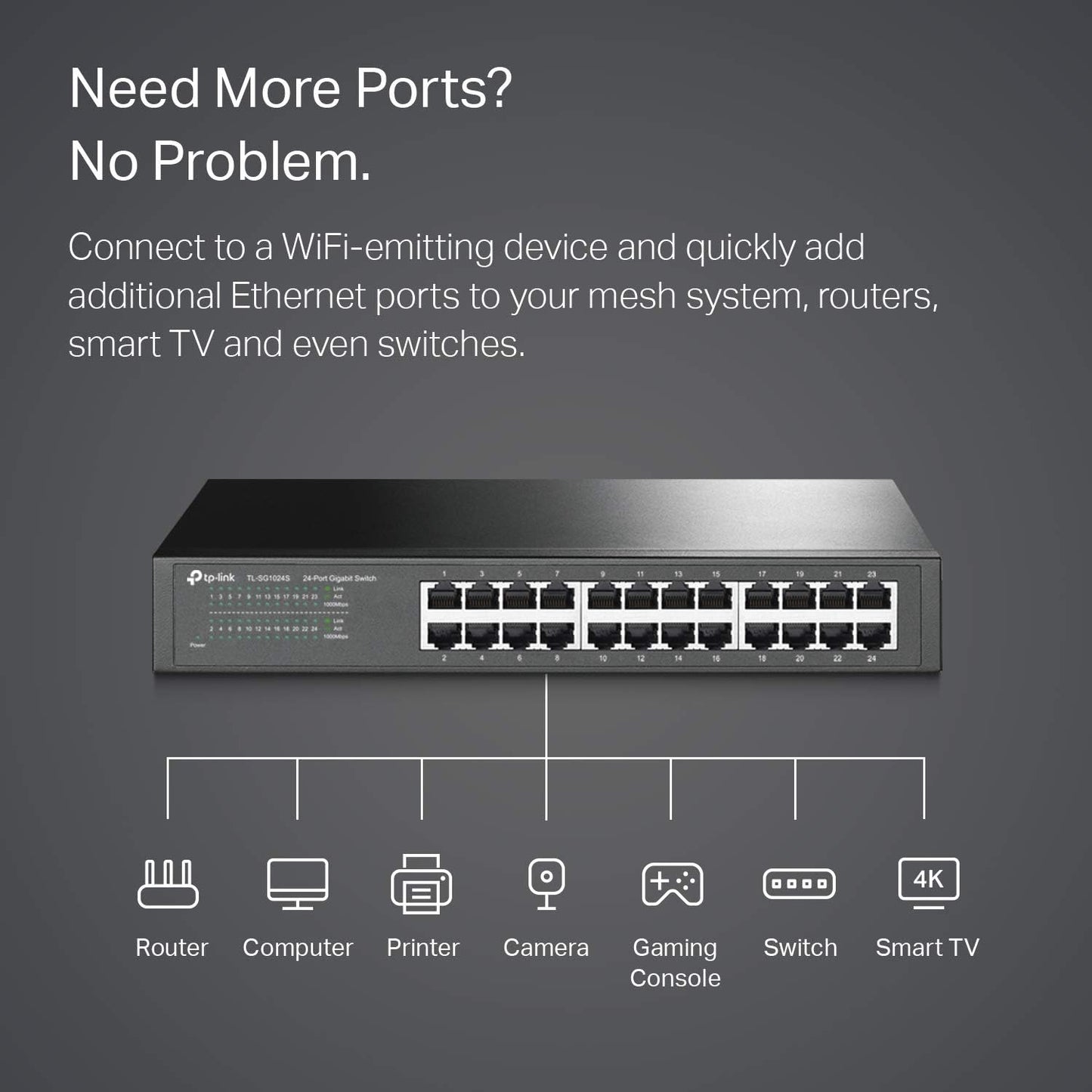 TP-Link TL-SG1024S 24-Port Gigabit Ethernet Rackmount Switch