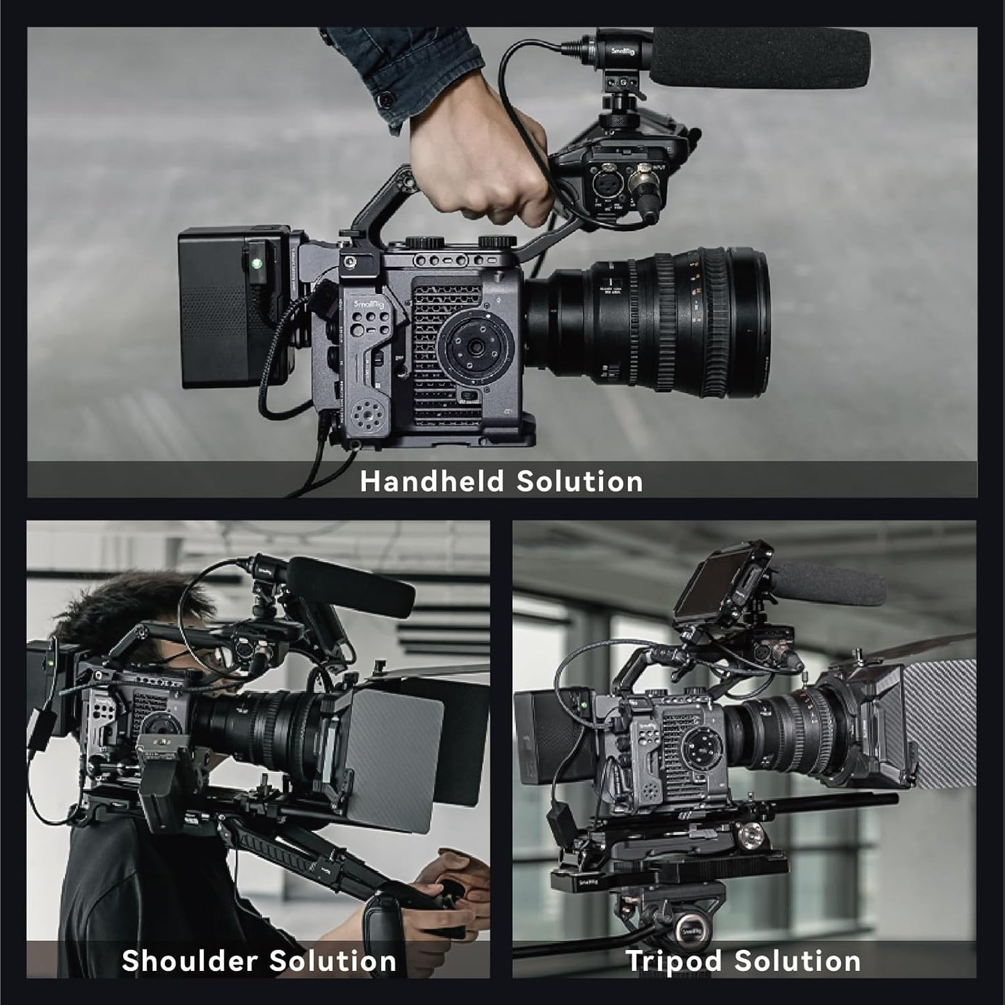 SmallRig 4124-CF FX6 Camera Cage Kit V-Mount Battery Plate